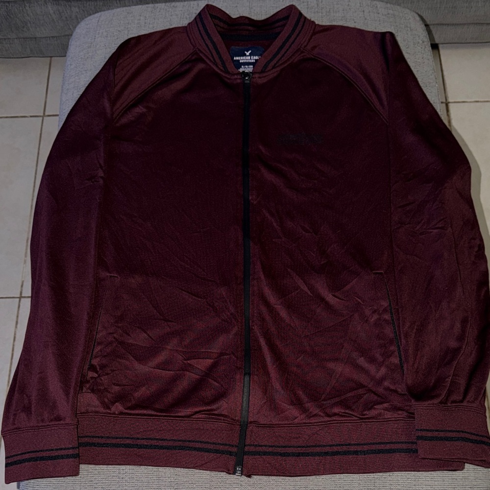 American Eagle Outfitters Burgundy Zip-Up Jacket